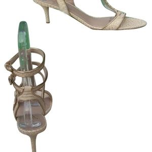 Donald J. Pliner Shoes - Couture Metallic Snake Leather Shoe New Strappy Sa Donald J. Pliner Shoes - Couture Metallic Snake Leather Shoe New Strappy Sa